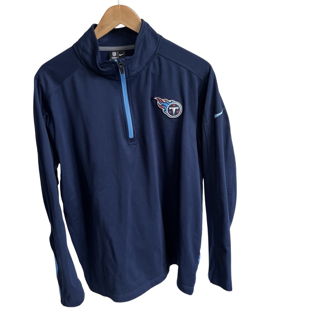 Nike On Field Tennessee Titans NFL 1/4 Zip Sweatshirt Pullover Mens Medium
